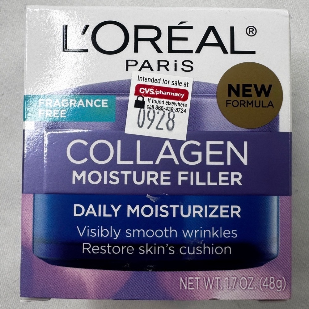 L'Oreal Paris Collagen Moisture Filler Fragrance Free Daily Moisturizer 1.7oz